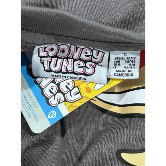 Looney Tunes Womens Charcoal Sweatshirt Featuring Bugs Bunny & Lola Bunny S - Picture 5 of 6